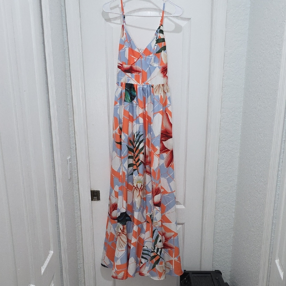 Floral Maxi Dress with Spaghetti Straps